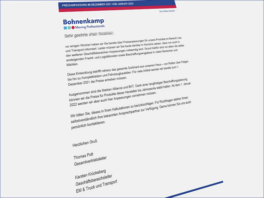Bohnenkamp Preise tb