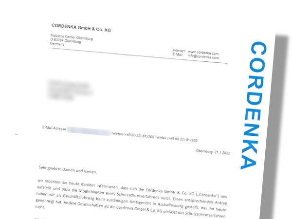Ziel der auf einem Sanierungsplan basierenden Neuaufstellung Cordenkas ist laut dem Unternehmen nicht nur dessen Fortführung mit dem Erhalt der Arbeitsplätze als oberster Priorität, sondern die Fortsetzung der langjährigen vertrauensvollen Beziehungen zu seinen Kunden (Bild: Cordenka)