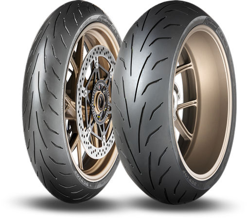 Über die bereits ab sofort verfügbaren drei Größen 120/70 ZR17 (58W) TL, 160/60 ZR17 (69W) TL und 180/55 ZR17 (73W) hinaus sollen im vierten Quartal noch die Dimensionen 120/60 ZR17 (55W) TL fürs Vorder- sowie 190/50 ZR17 (73W) TL, 190/55 ZR17 (75W) TL und 200/50 ZR17 (75W) TL fürs Hinterrad Dunlops „Qualifier-Core“-Lieferprogramm ergänzen (Bild: Dunlop)