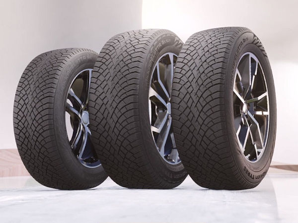 Nokians neuen „Hakkapeliitta R5“ gibt es für „normale“ Pkw sowie mit den Namenszusätzen „SUV“ und „EV“ für Sport Utility Vehicles und Elektroautos – alle drei Versionen ... (Bild: Nokian Tyres)