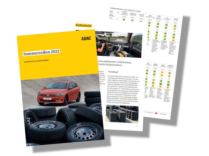 Seinen gut 40-seitigen aktuellen Sommerreifenratgeber, der bereits auch die Ergebnisse des jüngsten Produktvergleichs von Profilen für die warme Jahreszeit enthält, stellt der ADAC als PDF-Datei auf den Webseiten des Klubs zum Herunterladen bereit (Bild: ADAC)