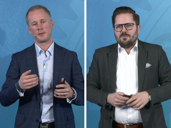 Kolja Prohl (links), Senior Project Manager Digital Sales bei Gundlach, und Michael Weitz, Manager Retail Operations Europe bei Goodyear, haben die Reifenbranche bei der virtuellen Konferenz der Softwaregruppe N4 und der Plan Software Beratung und Entwicklung GmbH vertreten (Bilder: Screenshots)