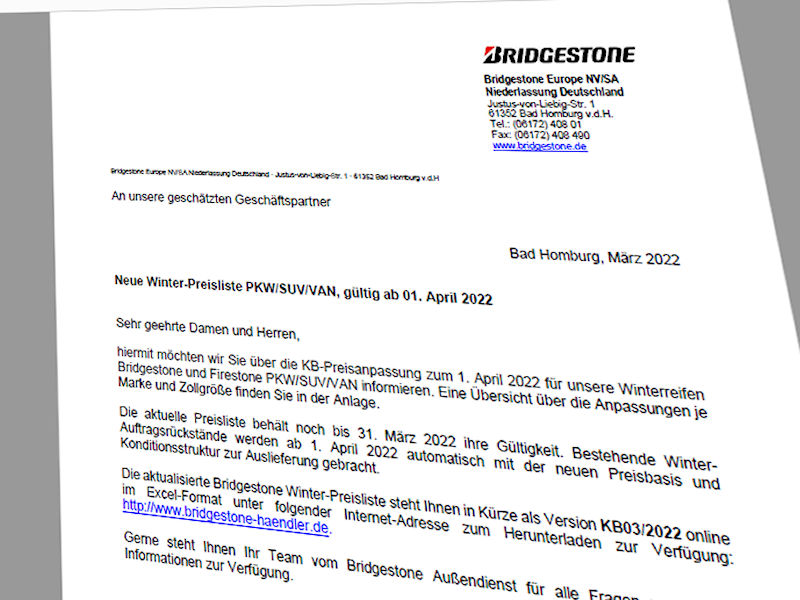 Bridgestone KB Preise Winter tb