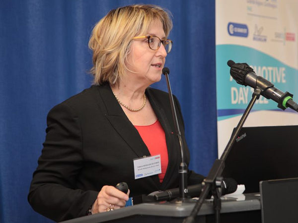 Auch Valerie Bouillon-Delporte, Hydrogen Ecosystem Director bei Michelin und erste Vizepräsidentin von France Hydrogene, war unter den mehr als 150 Teilnehmer des diesjährigen „Automotive Day“, der im Michelin-Reifenwerk in Homburg stattfand und bei dem sich alles um Wasserstofftechnologien und Brennstoffzellen drehte (Bild: Michelin)
