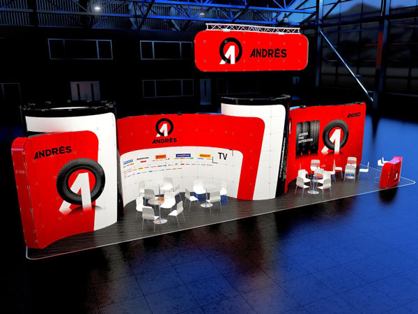 Mit dem Stand des Unternehmens bei der „Tire Cologne“ wird zugleich erstmals die neue Corporate Identity des spanischen Reifengroßhändlers hierzulande zu sehen sein (Bild: Grupo Andrés)