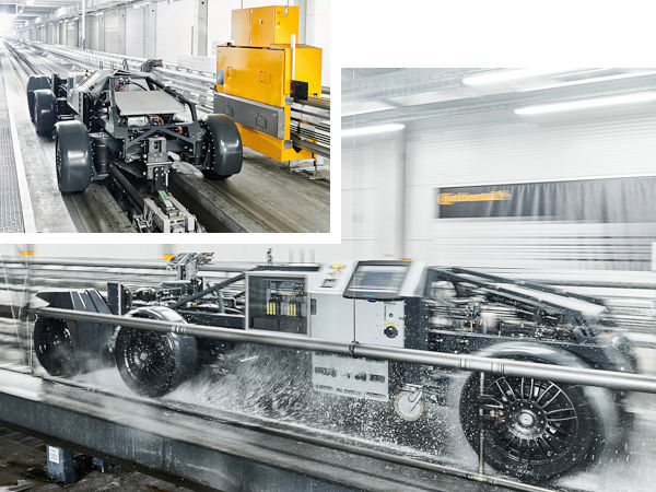 Conti hat für seine Bremstests im Automated Indoor Braking Analyzer (AIBA) eigens ein spezielles Analysefahrzeug namens AVA (Analytic Vehicle AIBA) aufgebaut, das die Messung der Bremsleistung von Pkw-Reifen unabhängig von fahrzeug- oder modellspezifischen Eigenschaften ermöglichen soll (Bild: Continental)