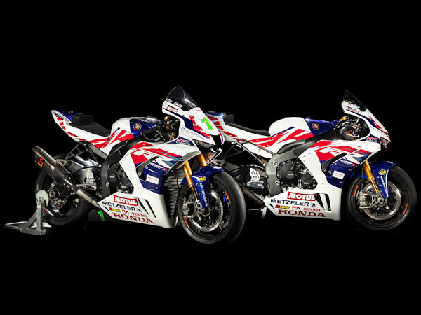 Bei seinen TT- und North-West-200-Einsätzen vertraut Honda auf Metzeler-Reifen an seinen Maschinen des Typs CBR1000RR-R Fireblade SP (Bild: Honda Racing UK)