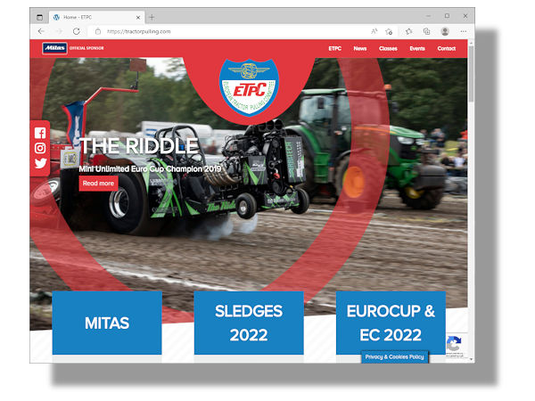 Mehr zur Eurocup Series im Tractor Pulling, die von Mitas gesponsert wird, erfahren Interessierte unter www.tractorpulling.com (Bild: Screenshot)