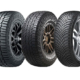 Unter den drei mit einem iF-Design-Award 2022 gewürdigten Hankook-Profilen ist neben den Modellen (von links) „Dynapro XT” und „Dynapro AT2 Xtreme” nicht zuletzt auch der neue Pkw-Winterreifen des Anbieters mit Namen „Winter I*Cept RS³“ (Bild: Hankook)