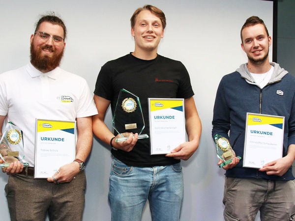 So sehen Sieger aus (von links): Tobias Schulz, Jorrit Kirchenknopf und Christoffer Schauberer haben beim diesjährigen „Camp der Champ“ von ATR die ersten drei Plätze unter sich ausgemacht (Bild: ATR)