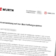 Wie Würth in einem Schreiben an seine Geschäftspartner mitteilt, sei es unausweichlich, einen Teil der erhöhten Beschaffungskosten an die eigenen Kunden weiterzugeben, um diese weiterhin verlässlich mit Produkten und Services versorgen zu können (Bild: Screenshot)