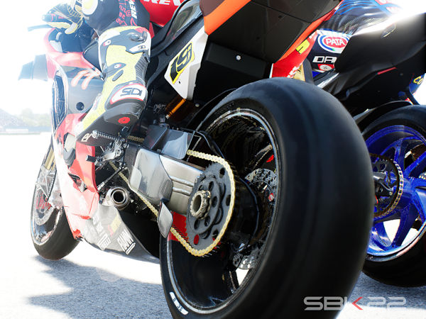 In der virtuellen Welt des von Anbieter Milestone entwickelten Spieles „SBK 22“ sollen genauso wie in der Realität die verschiedenen zur Verfügung stehenden Pirelli-Reifenspezifikationen Einfluss auf die Fahreigenschaften der jeweiligen Maschinen haben (Bild: Pirelli)