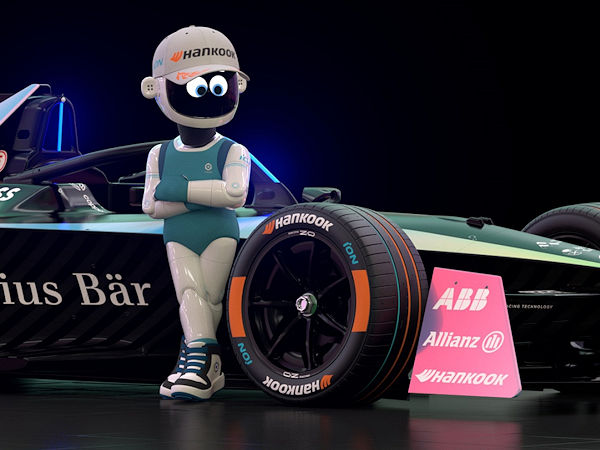 Als virtueller Influencer ist „Mono Mars“ in den großen sozialen Netzwerken vertreten und soll dort nun Motorsportfans und jüngere Zielgruppen ansprechen rund um Hankooks Formel-E-Engagement (Bild: Hankook)