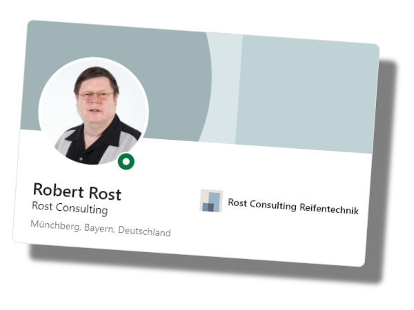 Mehr als drei Jahrzehnte nach seinem Einstieg bei Cooper steht Robert Rost nun nicht mehr in Diensten des mittlerweile zu Goodyear gehörenden Reifenherstellers, sondern arbeitet jetzt als Technischer Berater bei Rost Consulting Reifentechnik (Bild: LinkedIn/Screenshot)
