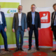 Führen die Gespräche (von links): Dr. Sven Vogt und Thomas Hofmann, Vorsitzender bzw. Verhandlungsführer des ADK, gemeinsam mit IGBCE-Verhandlungsführer Marc Welters und ADK-Hauptgeschäftsführer Dr. Volker Schmidt (Bild: ADK/Herzig)