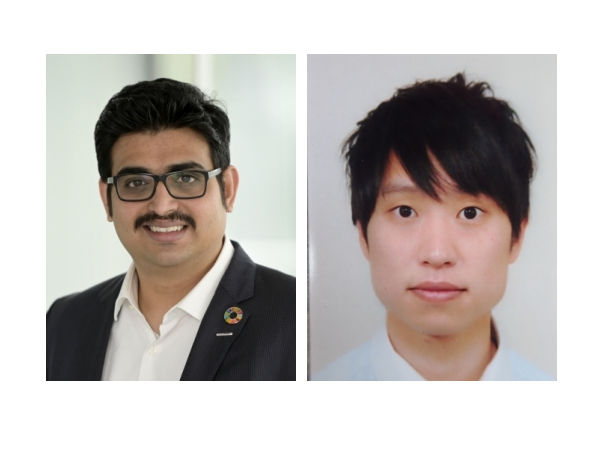 Berichten im Rahmen der Tire Technology Expo in Hannover über die neuesten Entwicklungen des Zulieferers der Reifenindustrie: Eshwaran Subramani Bhagavatheswaran (links) und Daigo Matsuoka von Asahi Kasei Europe (Bilder: Asahi Kasei)
