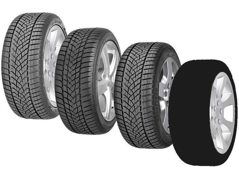 Zu dem „UltraGrip Performance“ (von links), der mitunter auch die Zusatzbezeichnung „Gen-1“ im Namen führt, dem „UltraGrip Performance 2“ und dem „UltraGrip Performance+“ soll sich im Herbst als Neuheit Goodyears „UltraGrip Performance 3“ gesellen (Bilder: Goodyear, NRZ)