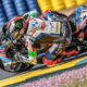 Das auf Dunlop-Reifen vertrauende EWC-Team BMW Motorrad World Endurance ist bei dem 24-Stunden-Rennen in Le Mans durch einen Sturz zwar zurückgeworfen worden, konnte letztlich aber als Dritter dennoch einen Podiumsplatz einfahren (Bild: Dunlop)