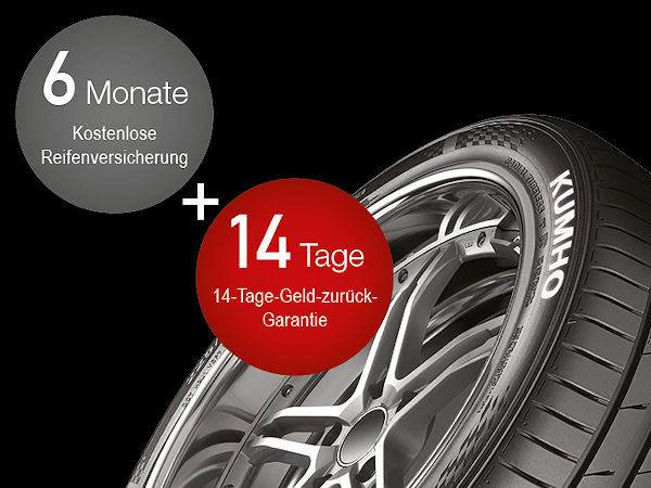 Zusätzlich zu der für seine wichtigsten Sommer-, Winter- und Ganzjahresprofile weiterhin ganzjährig gültigen 14-Tage-Geld-zurück-Garantie hat Kumho für bestimmte Modelle nun auch eine Reifenversicherung eingeführt (Bild: Kumho Tire)