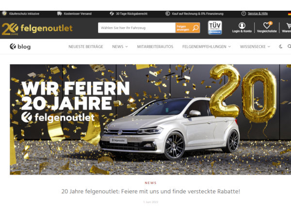 Felgenoutlet Jubilaeum