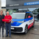 Mit Obstkörben und Erfrischungsgetränken für Reifenhändler und Kunden an Bord hat Apollo Tyres mit seiner Promotiontour für den Vredestein-Ganzjahresreifen „Quatrac Pro EV“ nach Deutschland die Schweiz angesteuert, bevor es als Nächstes dann nach Dänemark geht (Bild: Apollo Tyres)