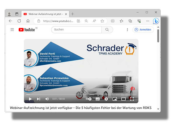 In einem knapp einstündigen YouTube-Video wird erläutert, wie die häufigsten RDKS-Fehler vermieden werden können (Bild: Screenshot)