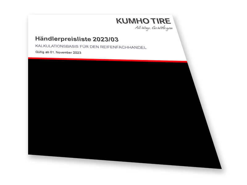 Kumho Tire KB Preisliste tb