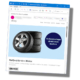 Die eBay-Rabattaktion in Sachen Autoreifen, Kompletträder und Felgen wird derzeit über ein Mailing beworben (Bild: Screenshot)