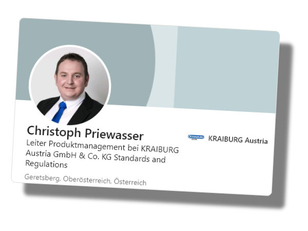 Seit Kurzem obliegt Christoph Priewasser die Leitung des Produktmanagements bei dem Runderneuerungsspezialisten Kraiburg Austria (Bild: LinkedIn/Screenshot)