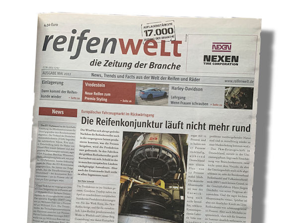 Schon von 2010 bis Ende 2013 hat die heutige Alzura AG unter dem Namen Reifenwelt eine Zeitung für ihre Kunden bzw. die Branche insgesamt herausgegeben – unter dem neuen Namen Automotive Insights ist nun ein zweiter Anlauf geplant (Bild: NRZ/Christian Marx)