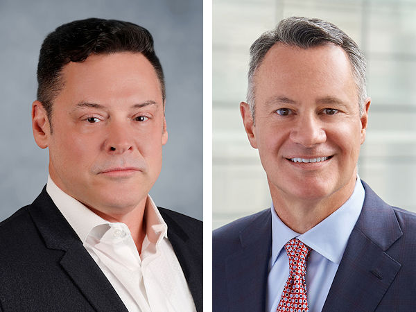 Als neuer Chairman, CEO und Präsident der Goodyear Tire & Rubber Company tritt Stellantis-Manager Mark Stewart (links) am 29. Januar die Nachfolge von Richard J. Kramer an, der sich nach 24 Jahren in Diensten des Reifenherstellers in den Ruhestand verabschiedet (Bilder: Stellantis, Goodyear)