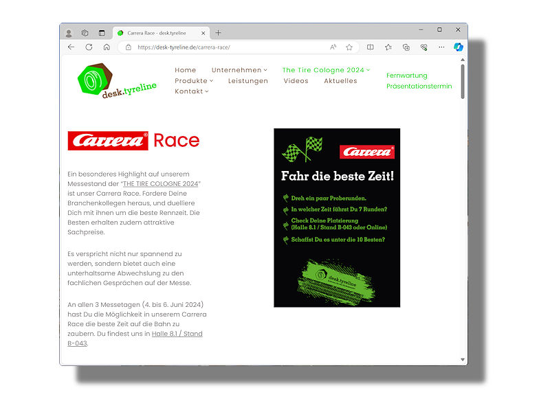 Wer mag, soll schon jetzt einen Starttermin über die Desk-Website buchen können (Bild: Screenshot)
