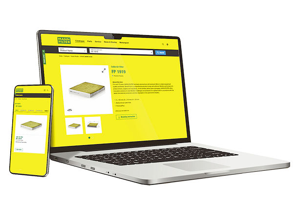 Laut dem Anbieter wird sein Onlinekatalog jeden Tag aktualisiert, damit das Portfolio immer auf dem neuesten Stand ist (Bild: Mann+Hummel)