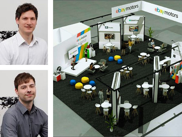 Die beiden Speed4Trade-Key-Account-Manager Thomas Kneißl (links oben) und Domenic Sauer (darunter) werden Interessierten während der Automechanika Mitte September in Frankfurt in der sogenannten E-Commerce-Networking-Lounge von Ebay Rede und Antwort stehen (Bild: Speed4Trade)