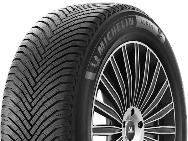 Gegenüber seinem Vorgänger soll der neue „Alpin 7“ von Michelin unter anderem mit sechs Prozent kürzeren Bremswegen auf Schnee sowie einem um neun Prozent niedrigeren Rollwiderstand aufwarten können (Bild: Michelin)
